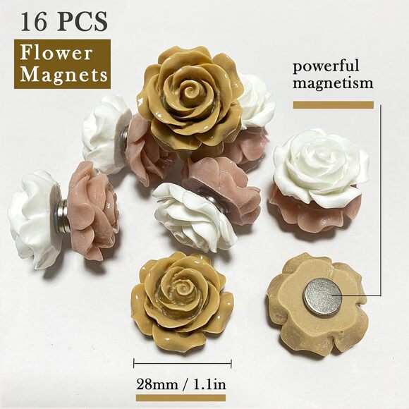 Keyduace Cute Flower Fridge Magnets 12pcs - Picture 1 of 2